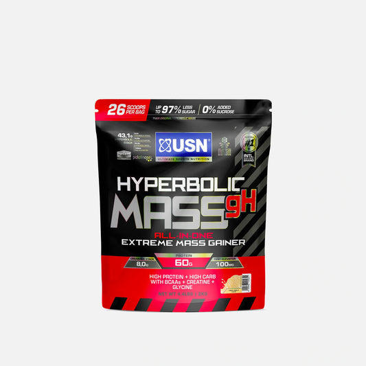 USN Hyperbolic Mass 9 Extreme Mass Gainer package on a white background
