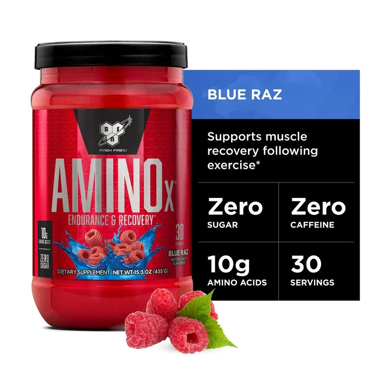 Essential Amino Recovery: Amino X, Blue Razz, 30 servings