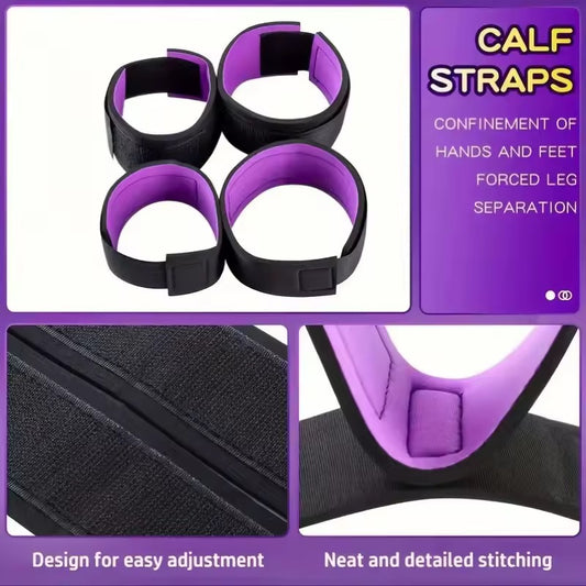 Adult SM Sex Restraint Handcuffs Slave Tools BDSM Sexy Wrist To Ankle Cuffs Open Leg Hand Toys Bondage For Couple