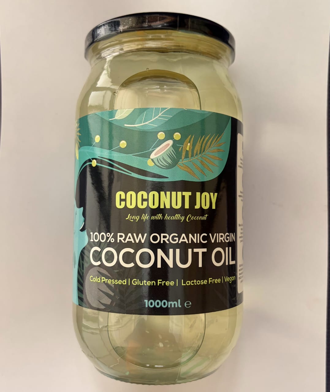 Huile de Coco Bio Pressée à Froid Coco Joy 100% Crue 1000ml