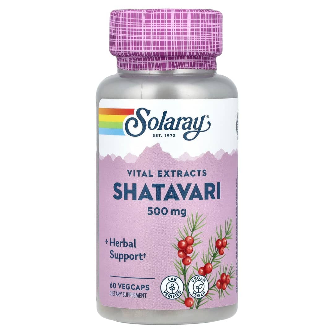 Solaray, Extrait de racine de Shatavari, 500 mg, 60 végécapsules