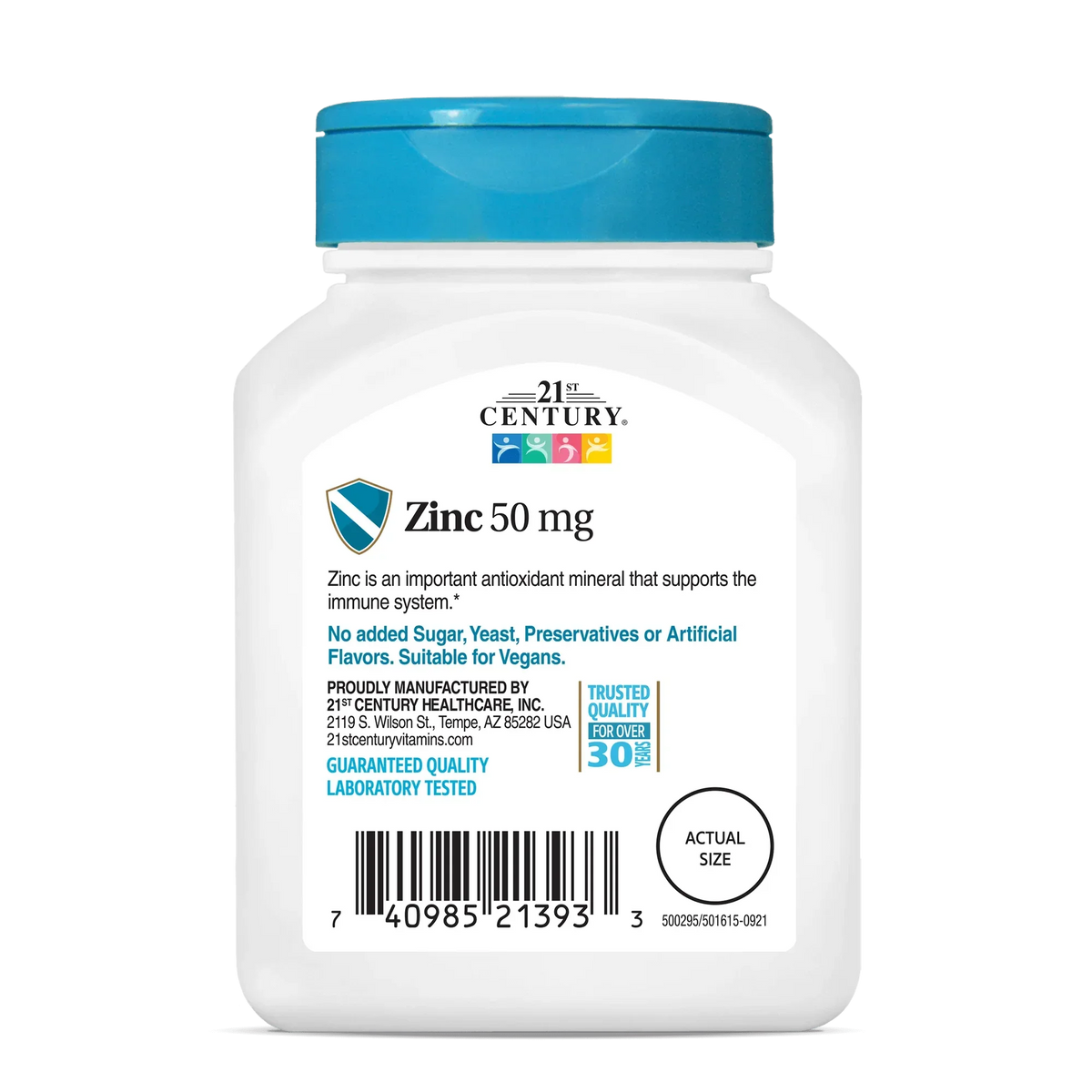 21st Century Chelated Zinc 50 mg 110 tablets