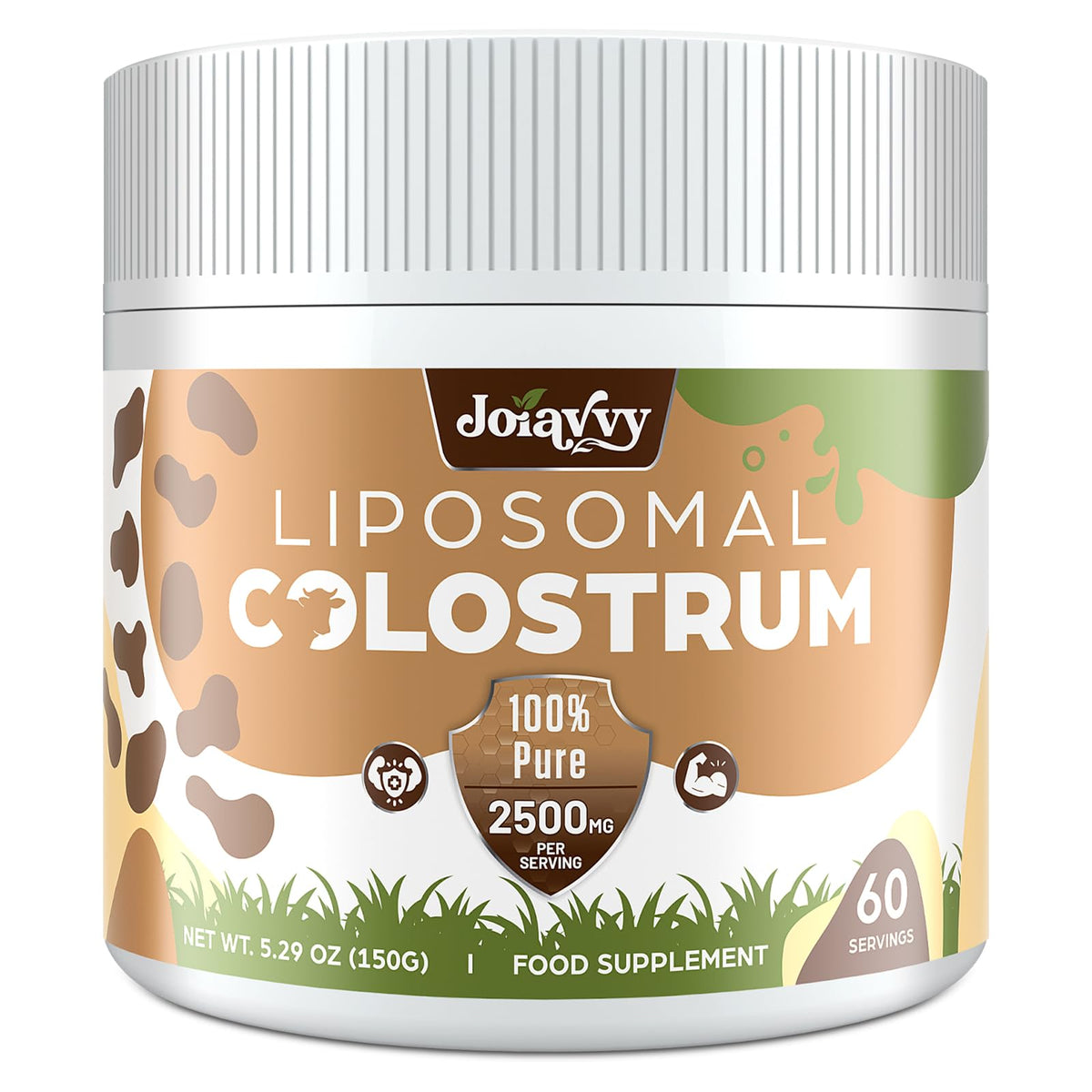 Joiavvy Liposomal Colostrum Powder 150g (60 Servings) - 2500mg Pure Colostrum