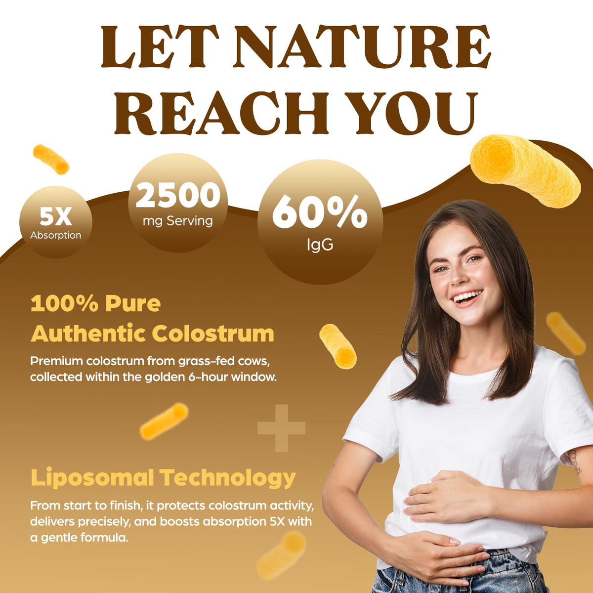 Joiavvy Liposomal Colostrum Powder 150g (60 Servings) - 2500mg Pure Colostrum
