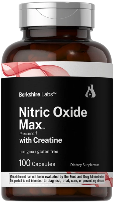Berkshire Labs Nitric Oxide Max Precursor with Creatine - 100 Capsules (Pump & Strength)