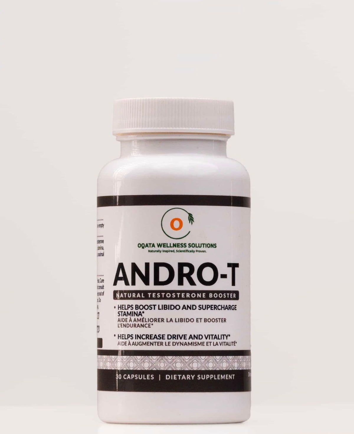 Oqata Wellness Solutions Andro-T Natural Testosterone Booster (30 Capsules) - Libido & Stamina Support