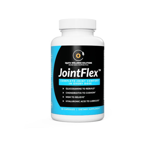 Oqata Wellness JointFlex Complete Joint Comfort (30 Capsules) - Glucosamine, Chondroitin, MSM & Hyaluronic Acid