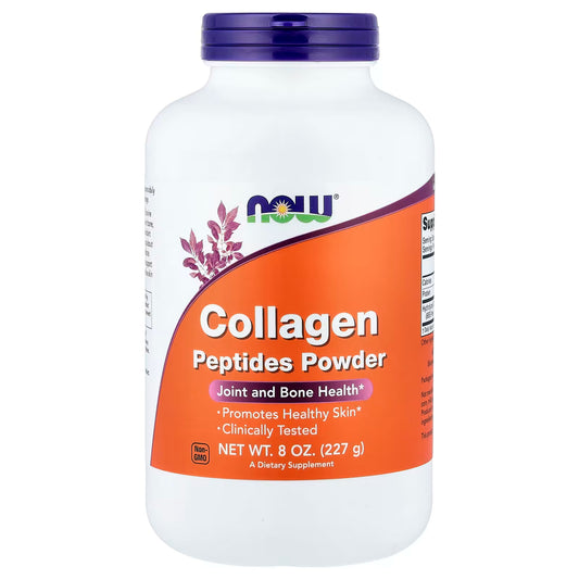 NOW Foods Collagen Peptides Powder 8 oz (227g) - Hydrolyzed Bovine Collagen for Joint, Bone & Skin Health