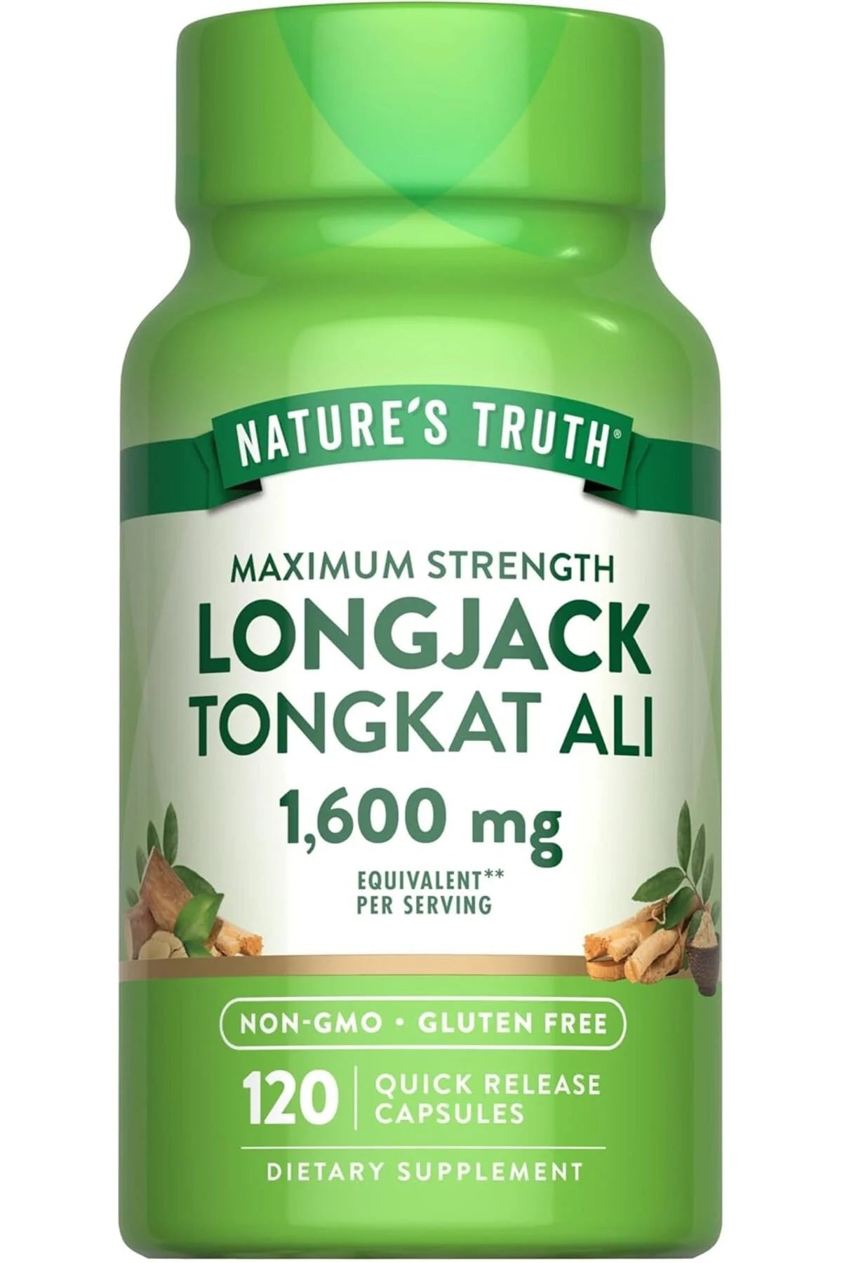 Nature's Truth Longjack Tongkat Ali 1000mg Equivalent (120 Quick Release Capsules) - Male Vitality Support