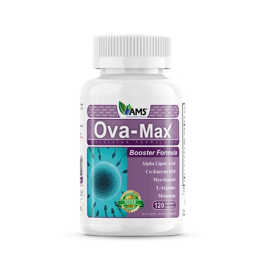 AMS Ova-Max Booster Formula (120 Vegetable Capsules) - Egg Quality & Ovarian Health Support