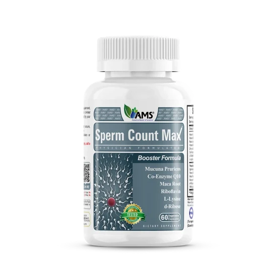 AMS Sperm Count Vidonge 60 Kwa Ajili Ya Kusaidia Uzazi Wa Kiume