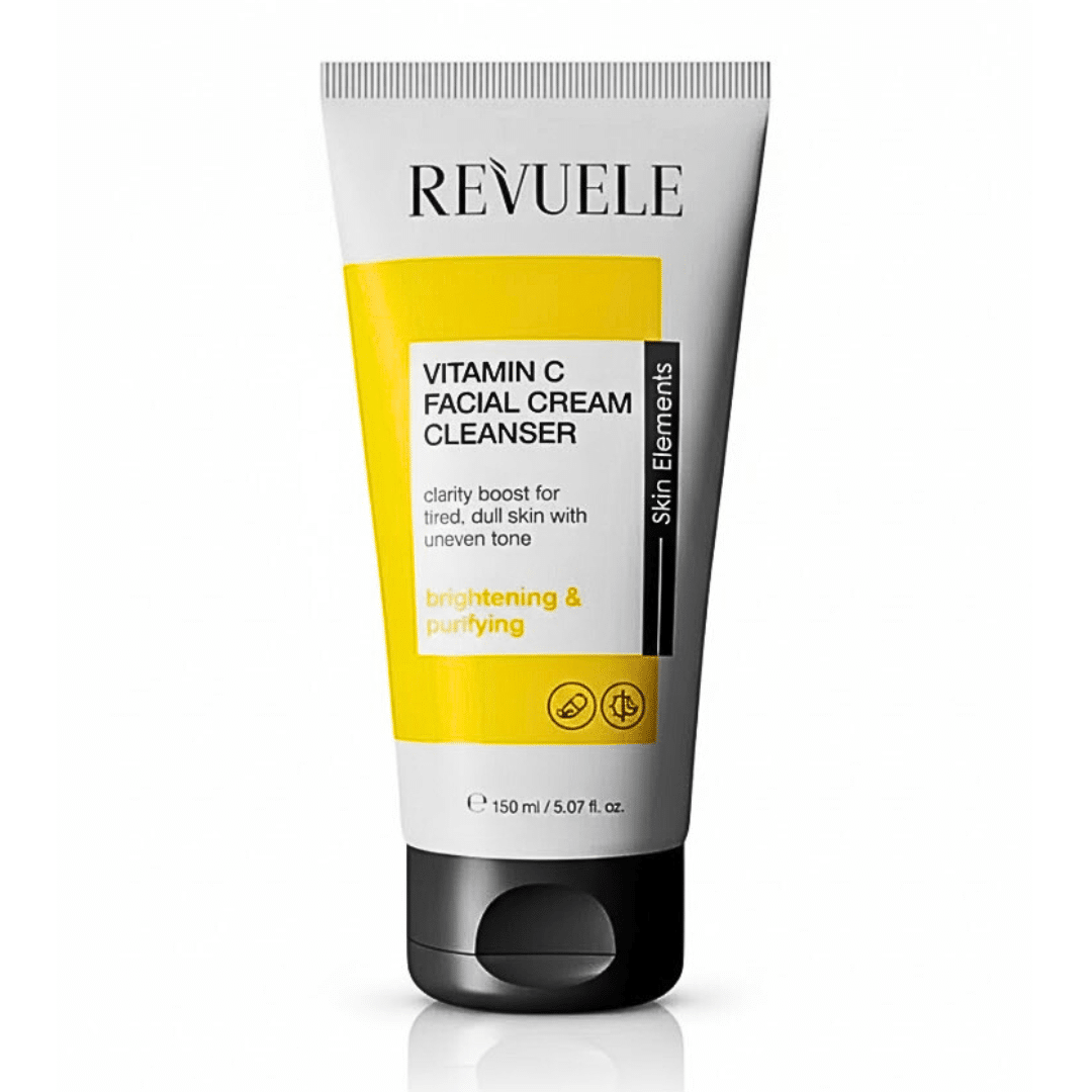 Revuele Vitamin C Facial Cream Cleanser (150 ml / 5.07 fl. oz.) - Skin Elements Brightening & Purifying Wash for Tired, Dull Skin