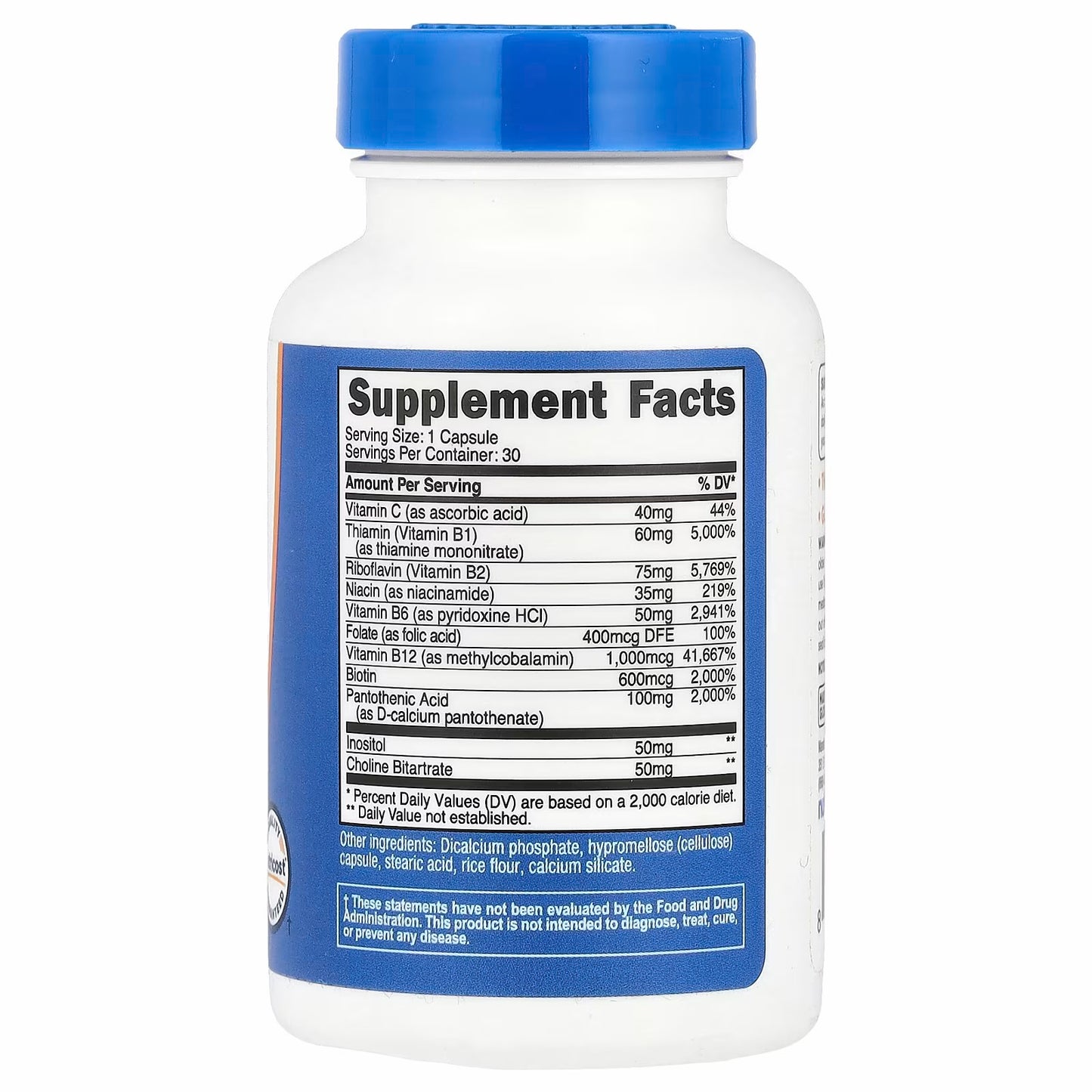 Nutricost
Vitamin B Complex, 30 Capsules