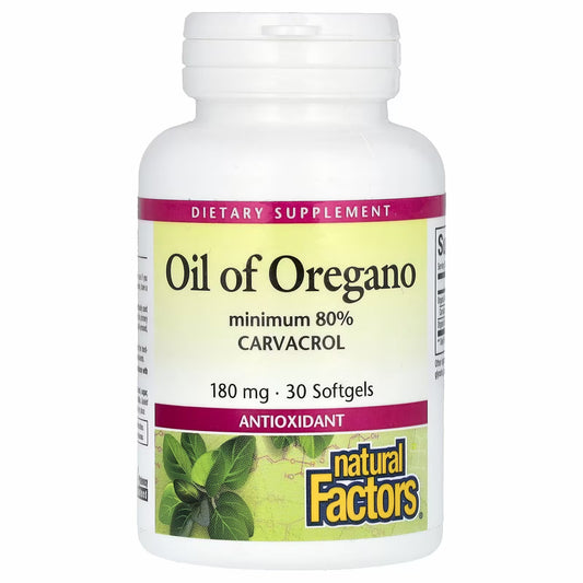 Natural Factors
Oil of Oregano, 180 mg, 30 Softgels