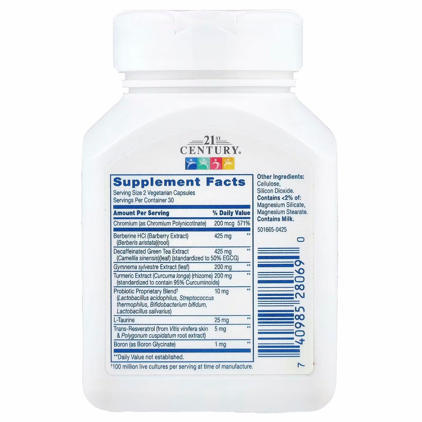 21st Century GLP‑1, 60 vegetarian capsules. Weight management