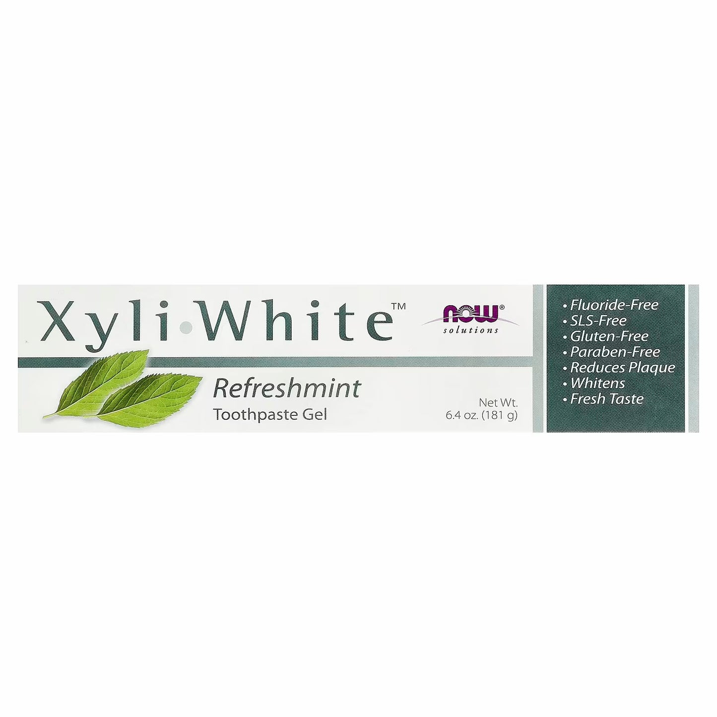 Now Food Solutions XyliWhite™ Toothpaste Gel, Refreshmint, 6.4 oz (181 g)