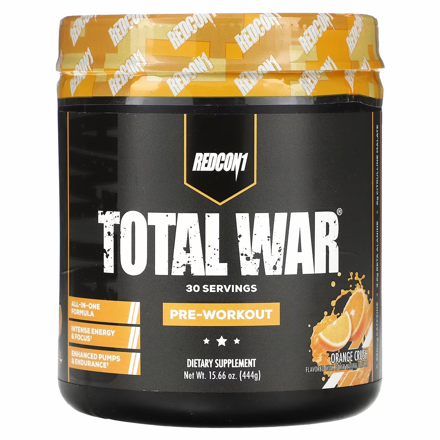 Total War®, Pre-Workout, Orange Crush, 15.66 oz 30 servings