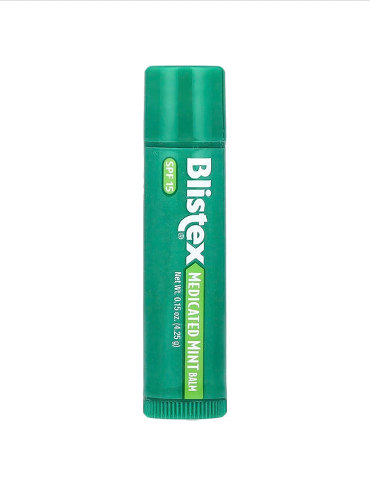 Blistex Medicated Lip Protectant/Sunscreen, SPF 15, Mint, 0.15 oz (4.25 g)
