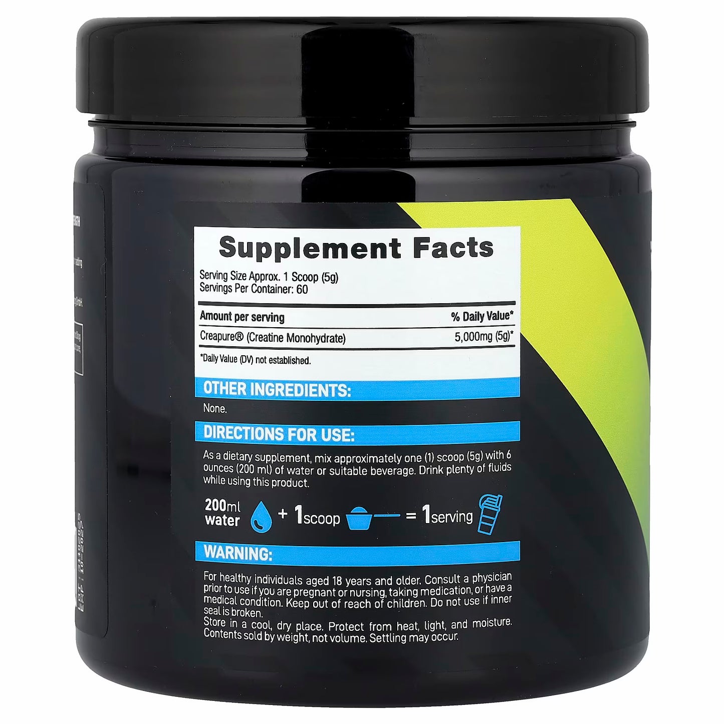Vplab Creapure Pure Creatine, Unflavoured, 300g (60 servings)