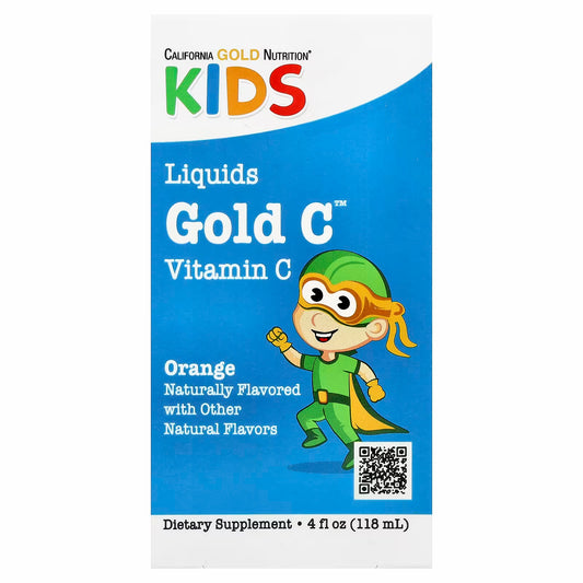 California Gold Nutrition Kids Gold C™, Liquid Vitamin C, Orange, 118 ml