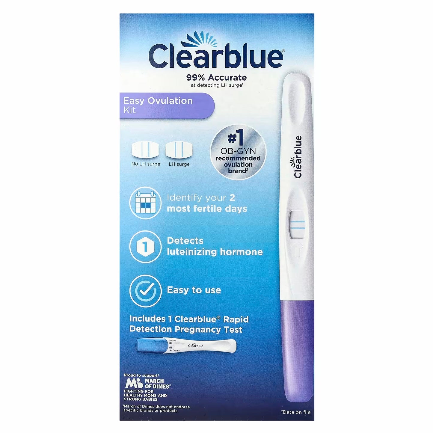 Clearblue Easy Ovulation Kit, 10 Ovulation Tests + 1 Pregnancy Test