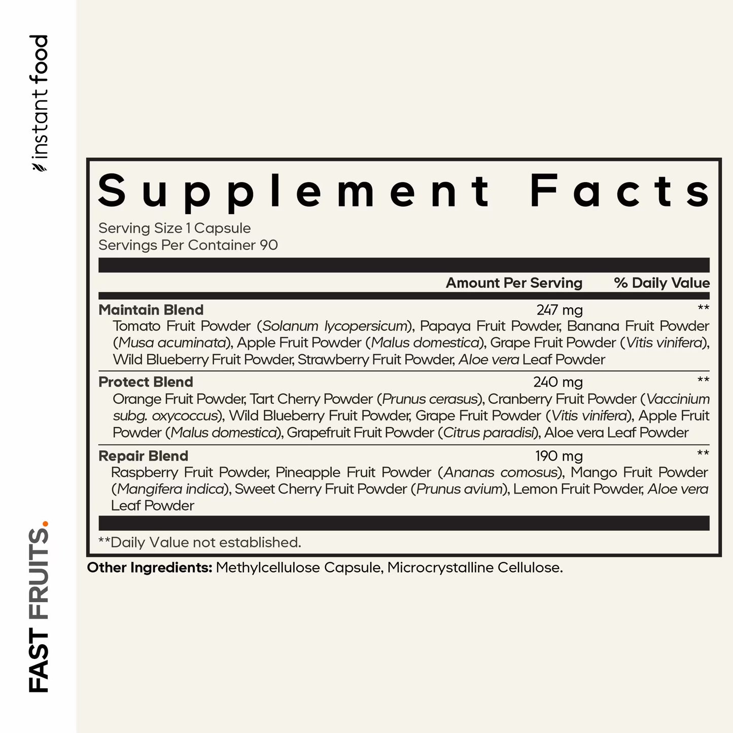 Codeage Instant Food, Fast Fruits, Daily Fruit Blend, 90 Capsules
