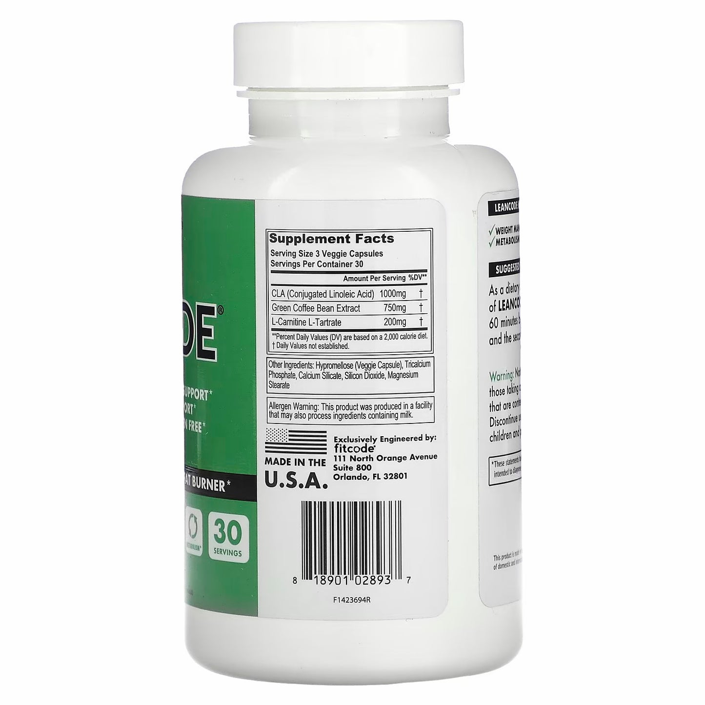 fitcode LeanCode, 90 Veggie Capsules