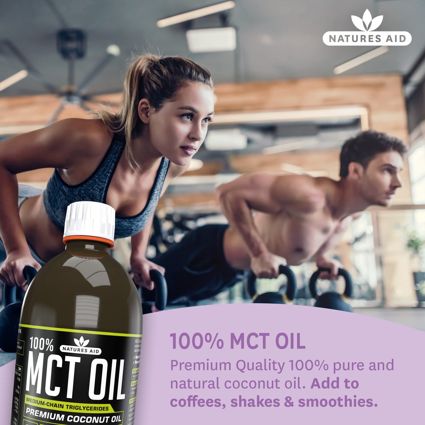 Natures Aid 100% Pure MCT Oil (500ml)
