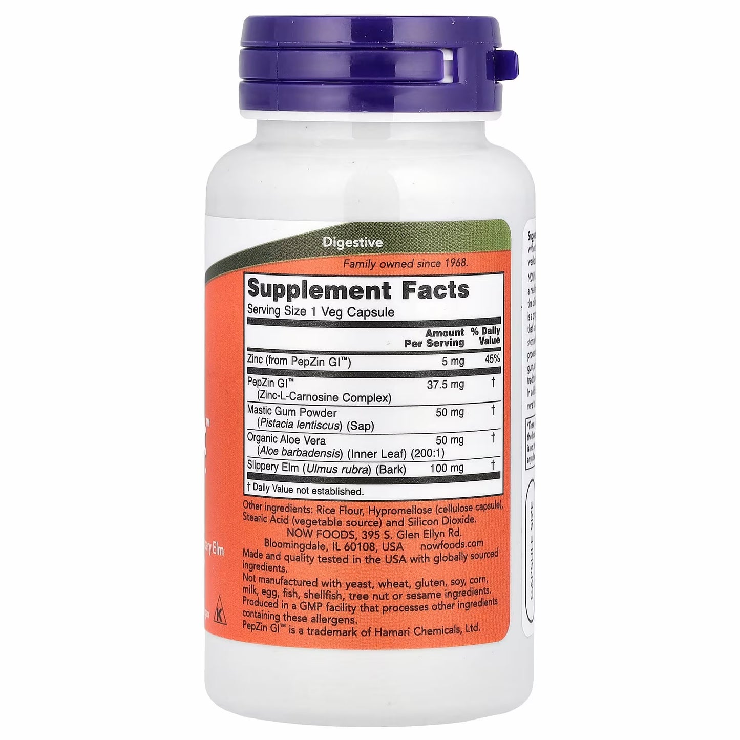 NOW Foods Gastro Comfort™ with PepZin GI™, 60 Veg Capsules