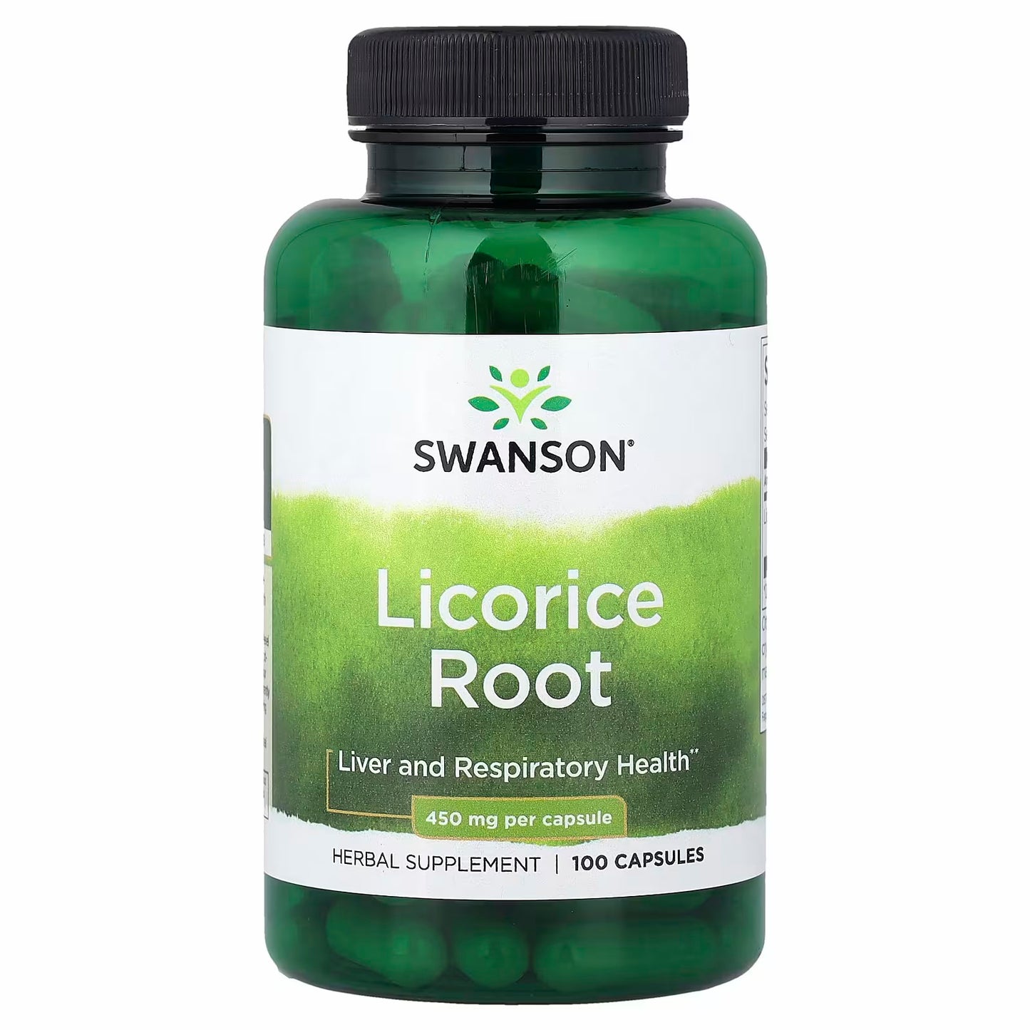 Swanson Vitamins Liquorice Root, 450 mg, 100 Capsules