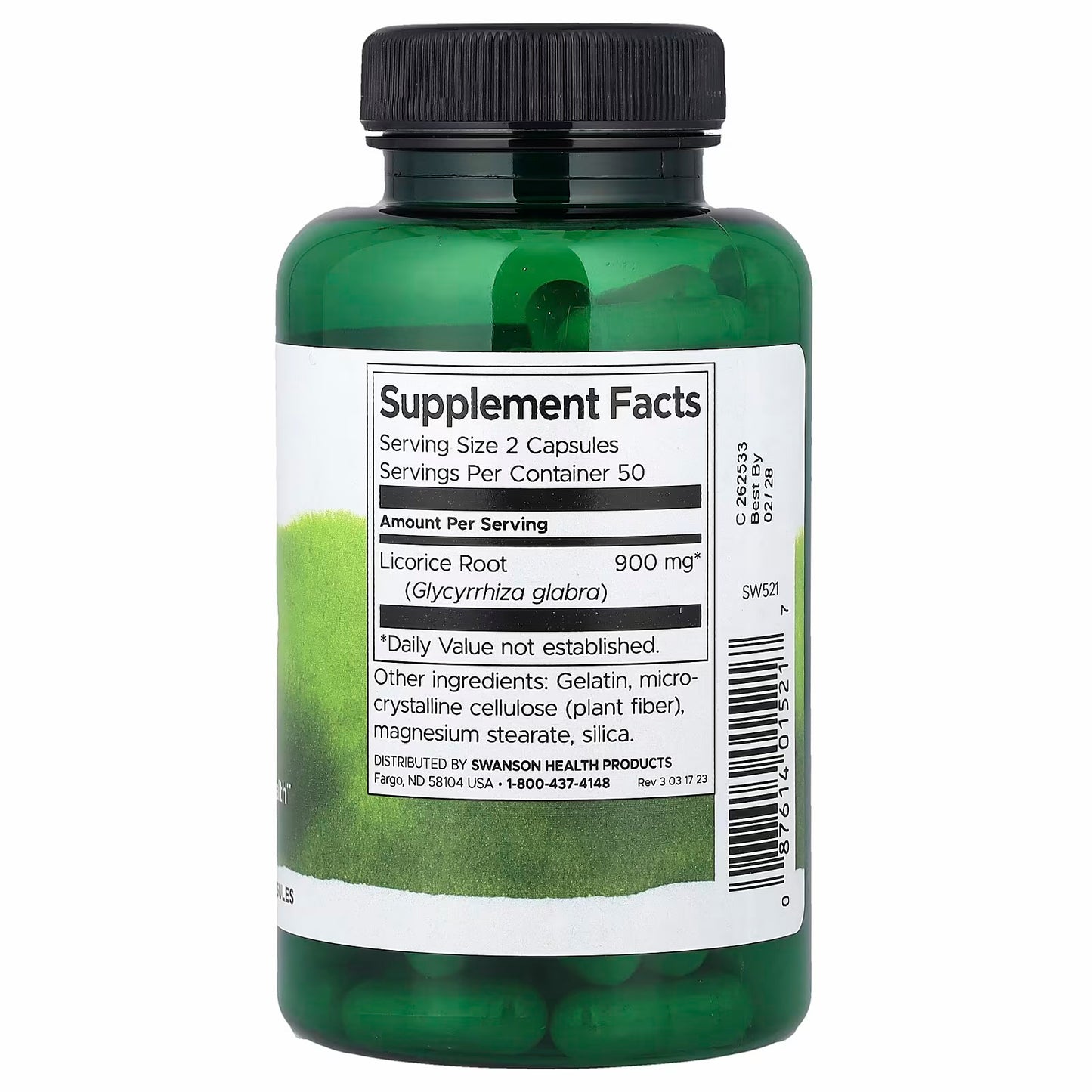 Swanson Vitamins Liquorice Root, 450 mg, 100 Capsules