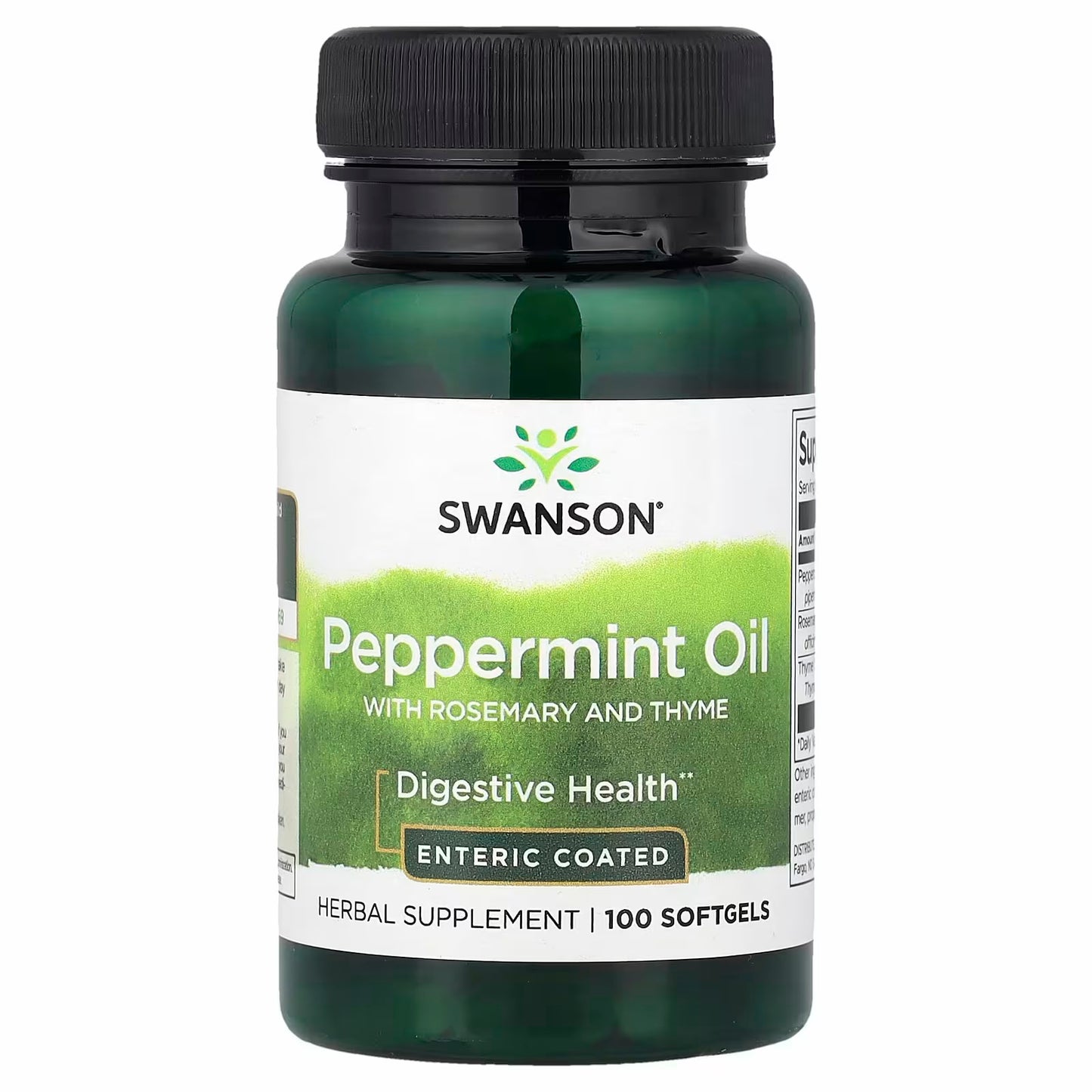 Swanson Vitamins Peppermint Oil with Rosemary and Thyme, 100 Softgels
