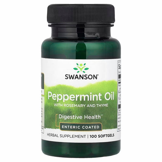 Swanson Vitamins Peppermint Oil with Rosemary and Thyme, 100 Softgels