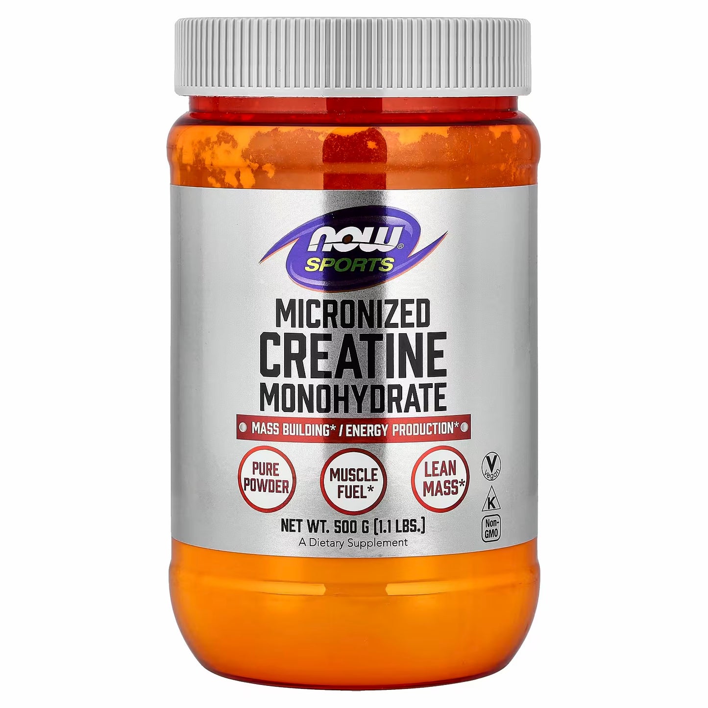 NOW Sports, Micronised Creatine Monohydrate, 500g 119 servings