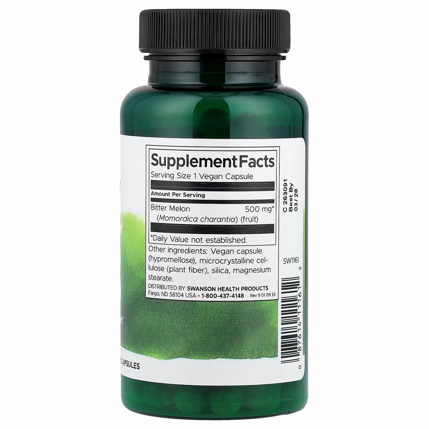 Swanson Full Spectrum® Bitter Melon, 500 mg, 60 Vegan Capsules