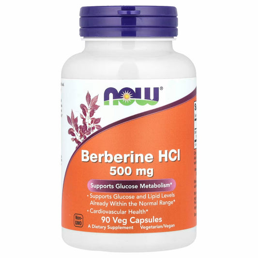 NOW Foods Berberine HCl, 500 mg, 90 Veg Capsules