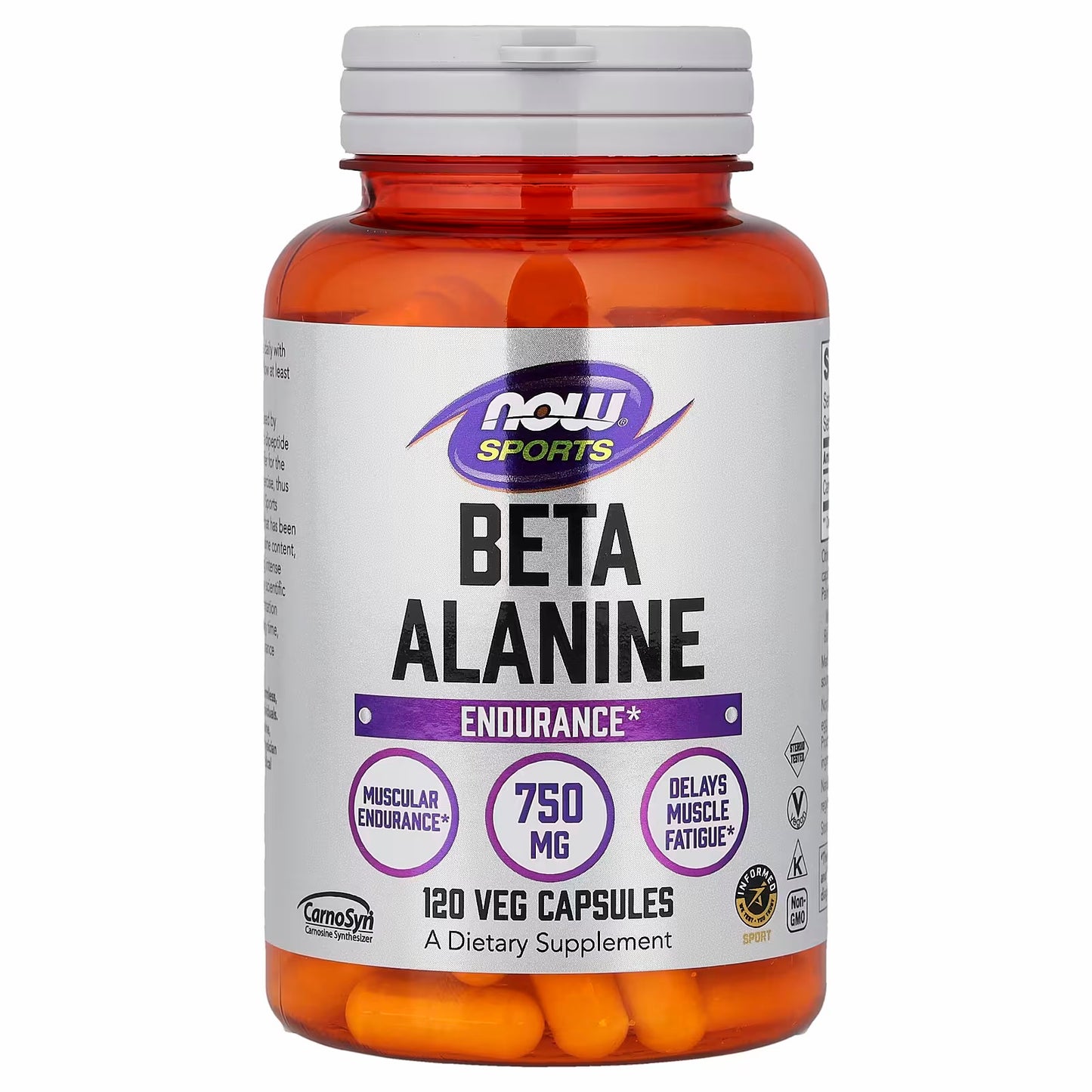 NOW Foods Sports, Beta-Alanine, Endurance, 120 Veg Capsules (750 mg per Capsule
