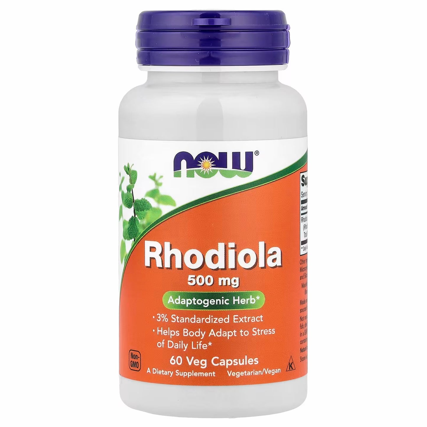 NOW Foods Rhodiola, 500 mg, 60 Veg Capsules