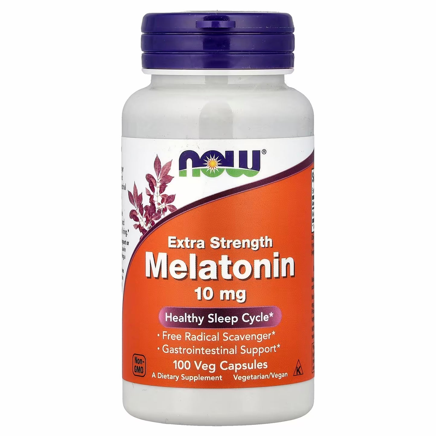 NOW Foods Melatonin, 10 mg, 100 Veg Capsules