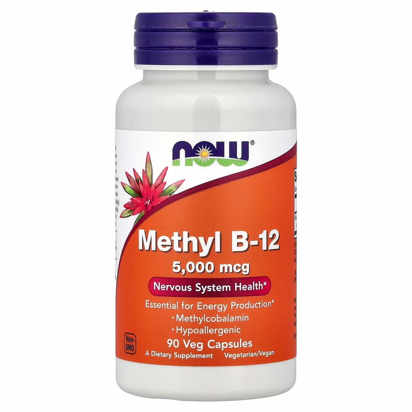 NOW Foods Methyl B-12, 5000 mcg, 90 Veg Capsules