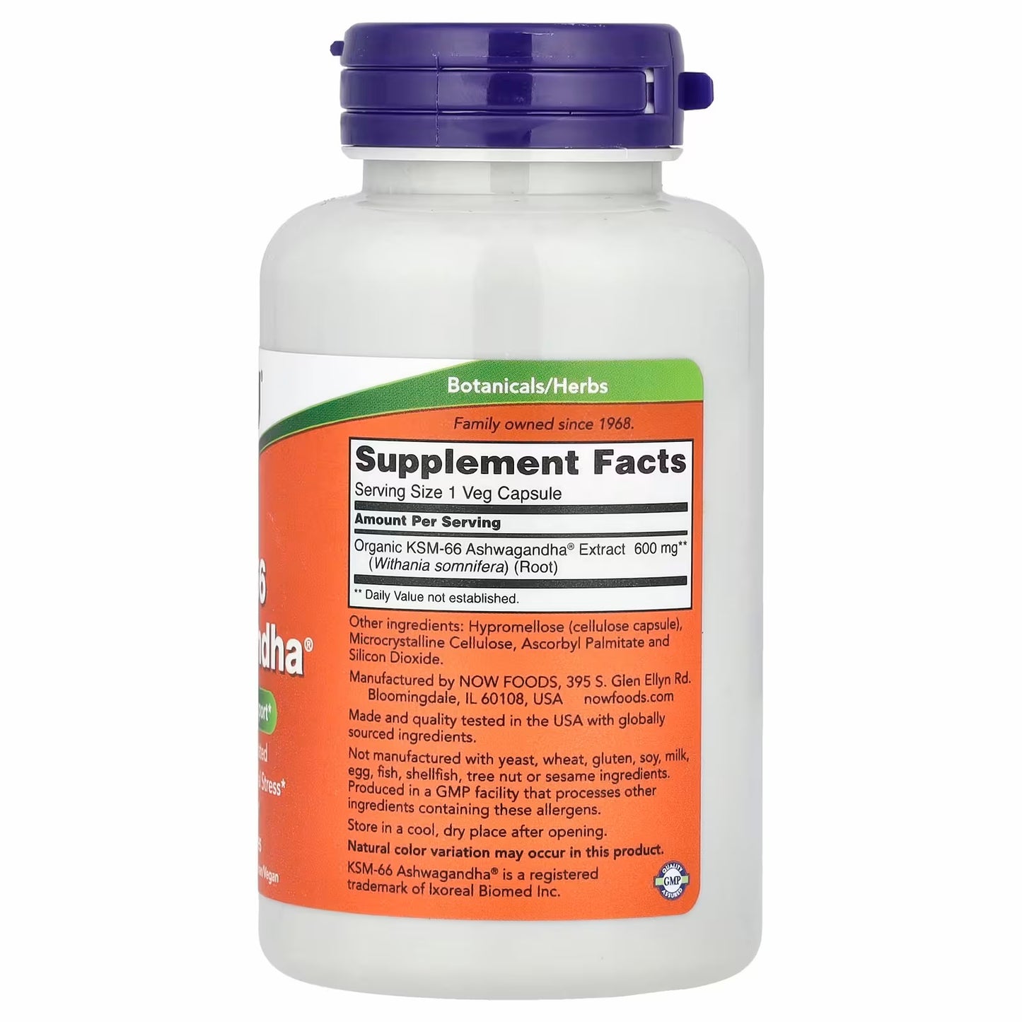 NOW Foods KSM-66 Ashwagandha®, 600 mg, 90 Veg Capsules