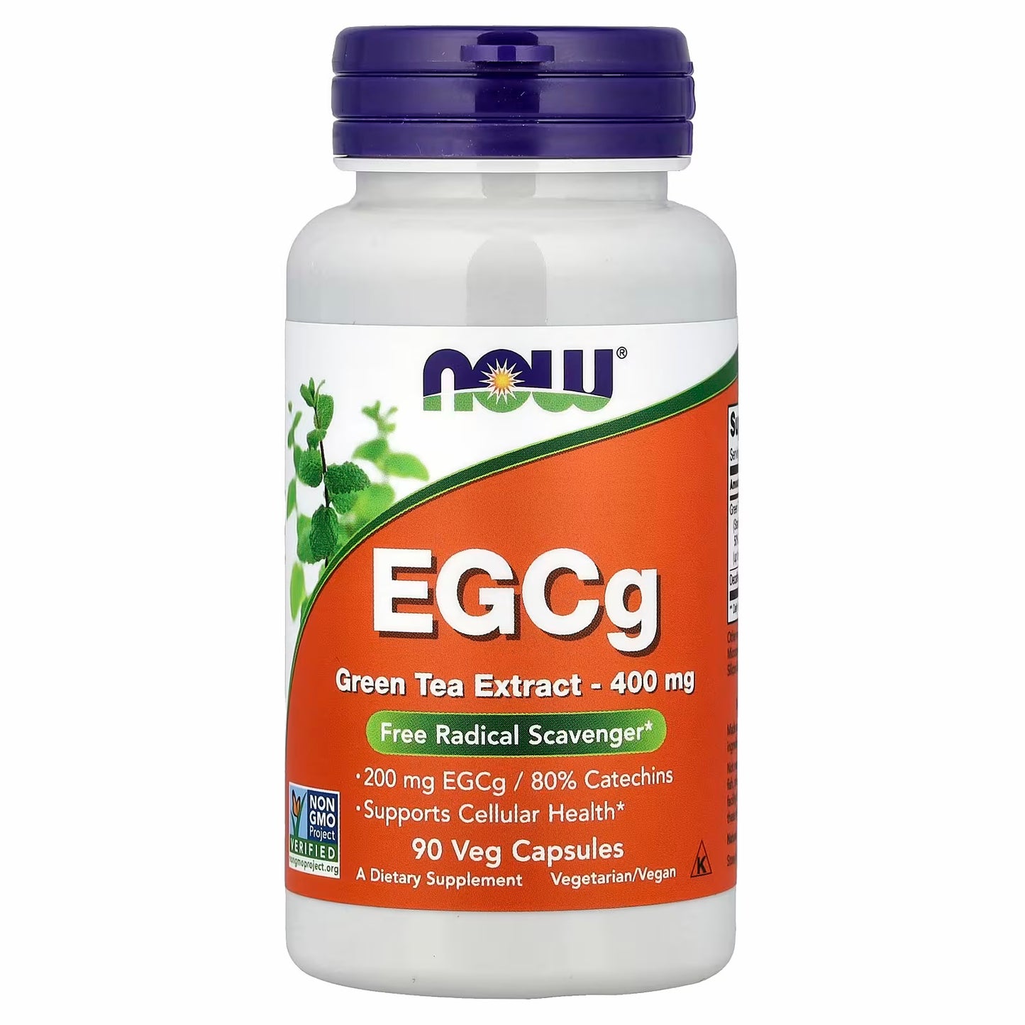 NOW Foods EGCg, Green Tea Extract, 400 mg, 90 Veg Capsules