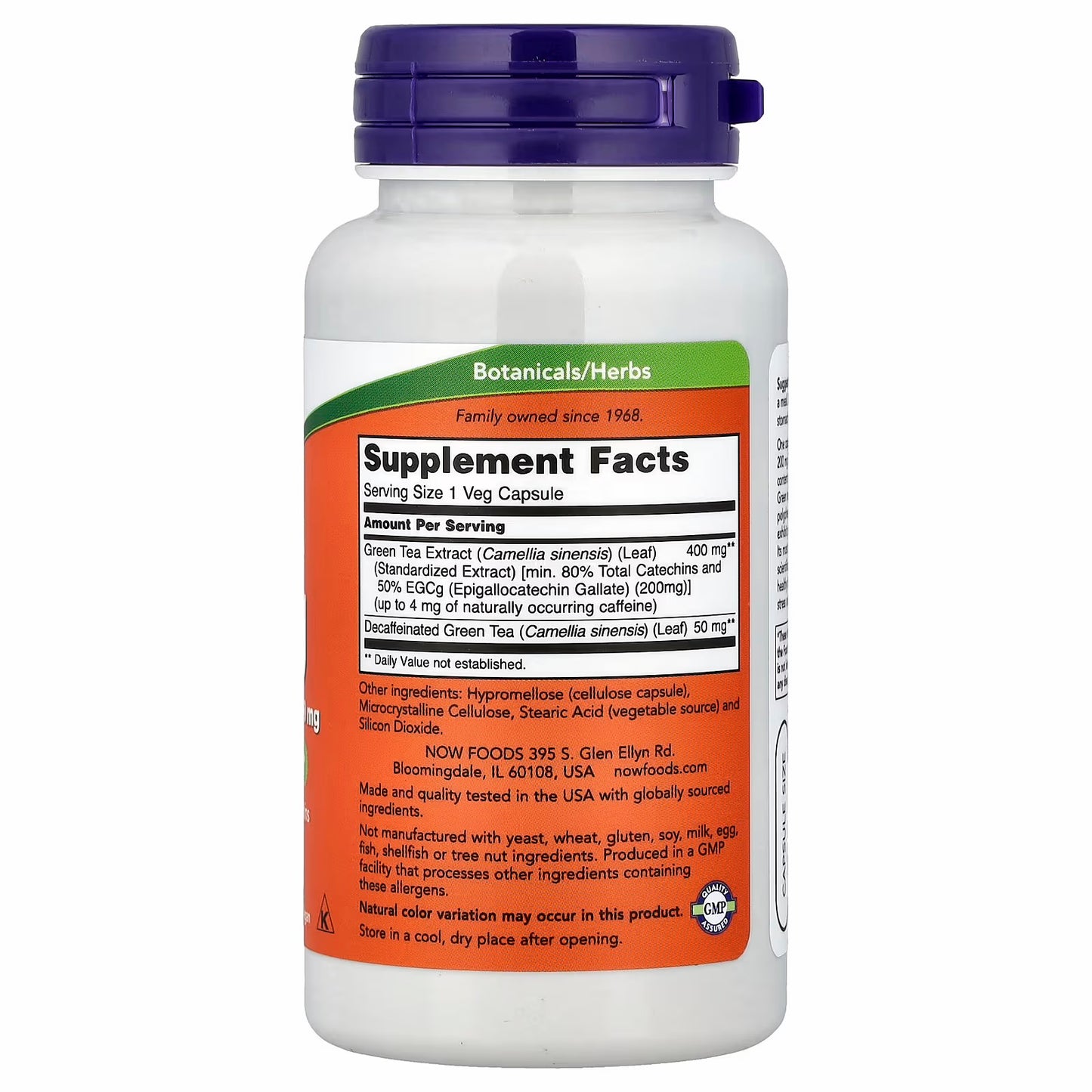 NOW Foods EGCg, Green Tea Extract, 400 mg, 90 Veg Capsules
