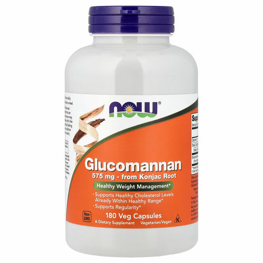 NOW Foods Glucomannan, 575 mg, 180 Veg Capsules