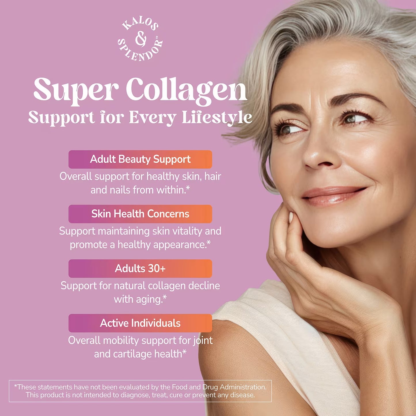 21st Century Kalos & Splendor™, Super Collagen Plus Vitamin C, 180 Tablets