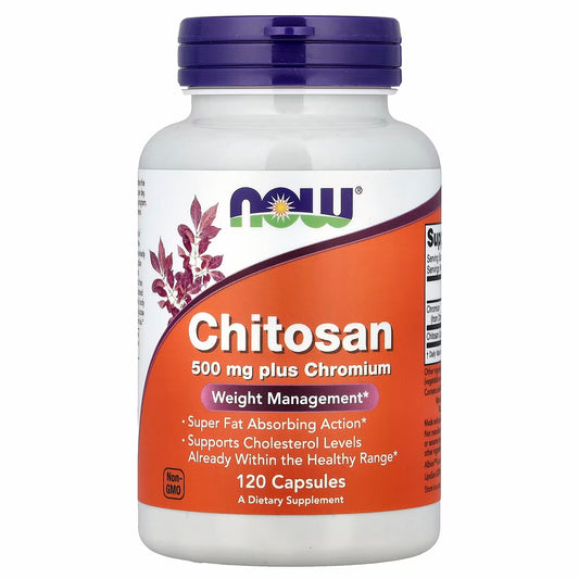 NOW Foods Chitosan plus Chromium, 120 Capsules