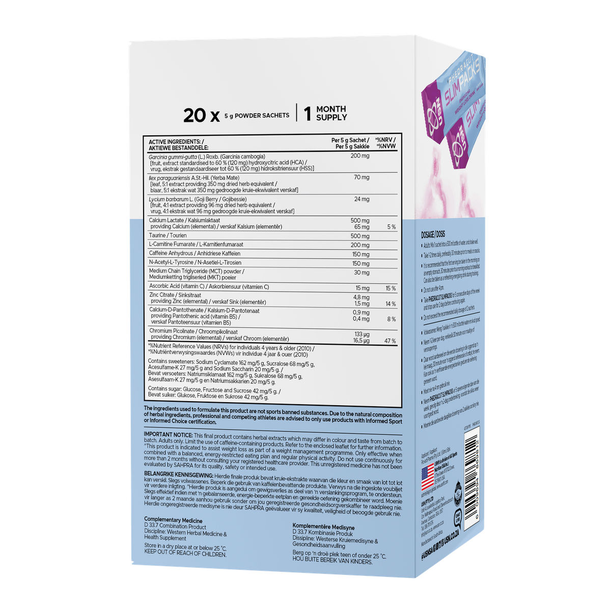 Phedra Cut slimpacks helps you lose weight 20 sachets