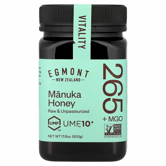 Egmont Honey Manuka Honey, Raw & Unpasteurized, UMF™10+, MGO 265+, 17.6 oz (500 g)