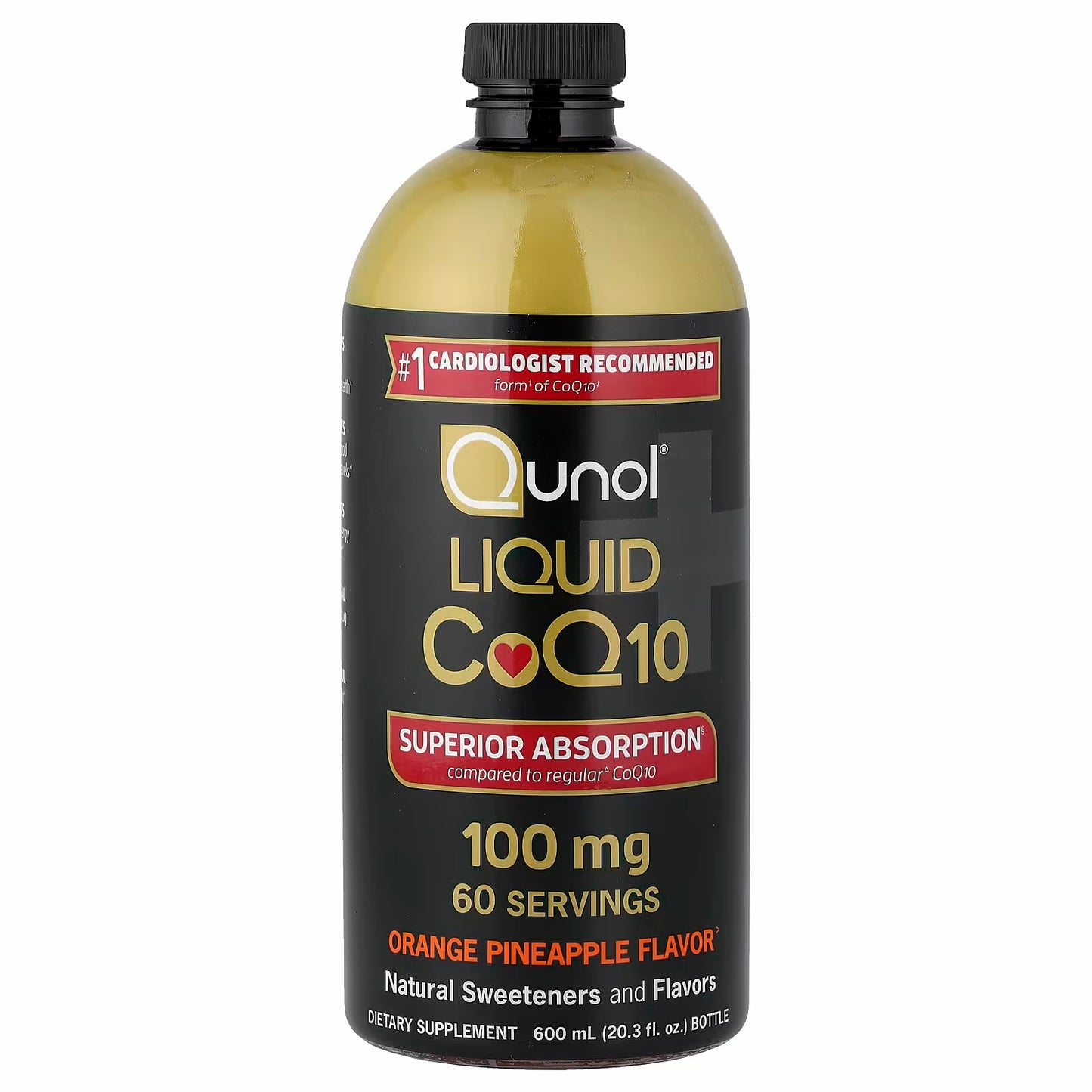 Qunol Liquid CoQ10, Orange Pineapple, 20.3 fl oz (600 ml)
