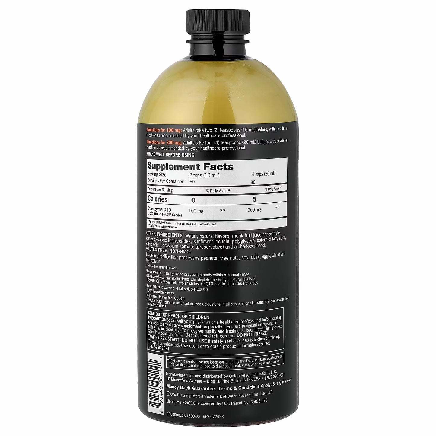 Qunol Liquid CoQ10, Orange Pineapple, 20.3 fl oz (600 ml)